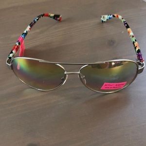 Betsey Johnson Floral Aviators